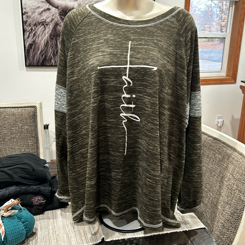 Maurice’s XXL olive color sweater, gently worn